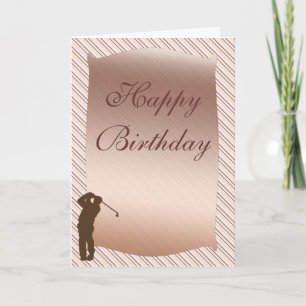 Golfer Birthday Card Karte