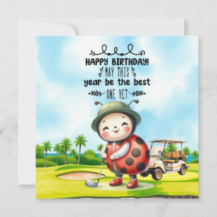 Golfer Birthday wünscht auf Gof Course Hintergrund