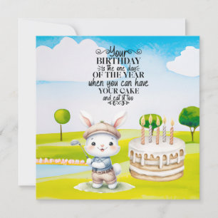 Golfer Birthday wünscht auf Gof Course Hintergrund