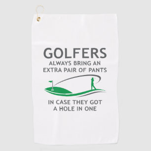 Golfer bringen immer ein zusätzliches Paar Golfhandtuch