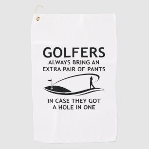 Golfer bringen immer ein zusätzliches Paar Golfhandtuch