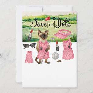 Golfer Cat Bride Junggeselinnen-Abschied Frau Golf Einladung