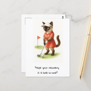 Golfer Cat Liebhaber kommen bald schnell wieder zu Postkarte