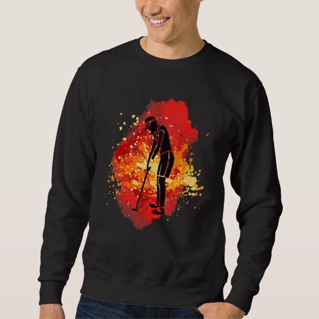 Golfer Chipping Sweatshirt (Vorderseite)