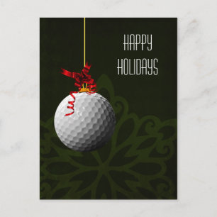 golfer Christmas Cards Feiertagspostkarte