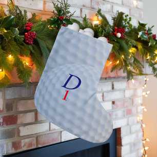 Golfer Christmas Strumpf White Dimpled Golf Ball Kleiner Weihnachtsstrumpf