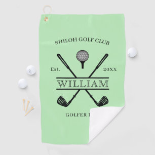 Golfer Cross Club Golfhandtuch