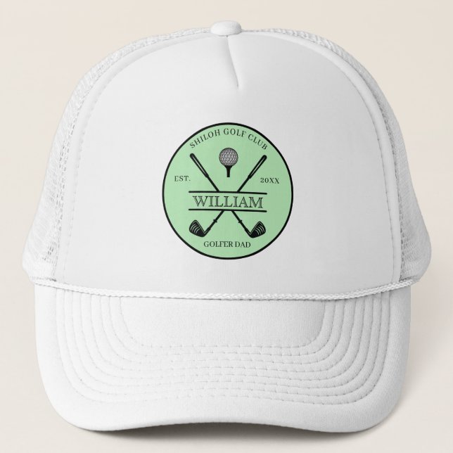 Golfer Cross Club Truckerkappe (Vorderseite)
