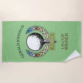 Golfer Design Monogram Golfer Template Beach Handt Strandtuch