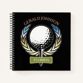 Golfer Design Monogram Golfer Template Notizbuch