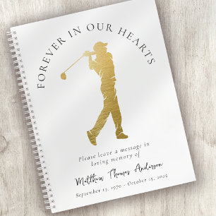 Golfer Forever in unserem Herzensfest Gast-Buch Notizbuch