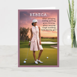 Golfer Funny Birthday niedlicher Golfwitz Dankeskarte