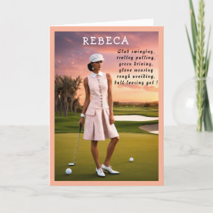 Golfer Funny Birthday niedlicher Golfwitz Dankeskarte