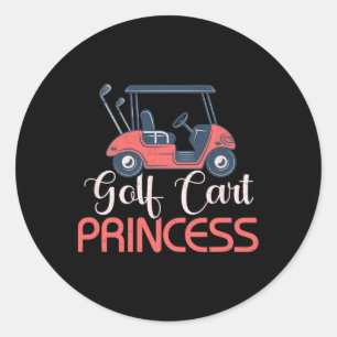 Golfer Girl del Malcantone Runder Aufkleber