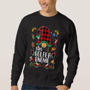Golfer Gnome Buffalo Kariert Matching Family Chris Sweatshirt