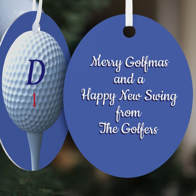 Golfer Golf Ball Moderne Mercury Golfmas Personali Ornament Aus Metall (Von Creator hochgeladen)
