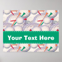 Golfer; Golf Balls & T-Shirts Muster