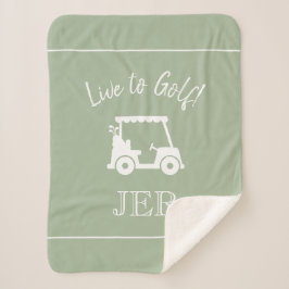 Golfer Golf Cart Mit Monogramm Initialen Sport Gre Sherpadecke