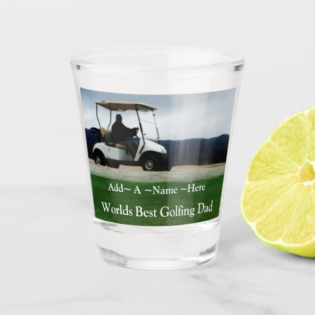 Golfer, Golf, Golfen Weltklasse Papa Schnapsglas (Vorderseite)