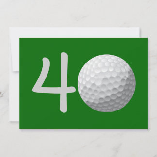 Golfer Golf Golfing 40. Geburtstag Einladung