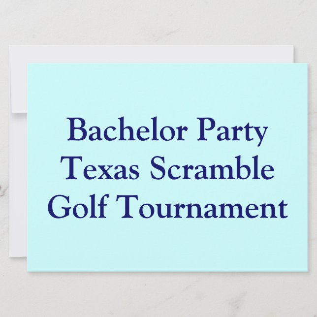 Golfer Golf Golfing Bachelor Party. Einladung (Vorderseite)