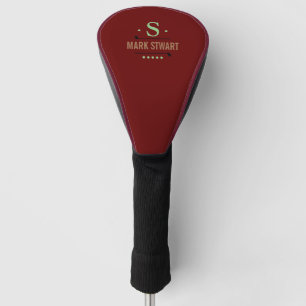 Golfer Golf-Player Monogram dunkelrot Golf Headcover
