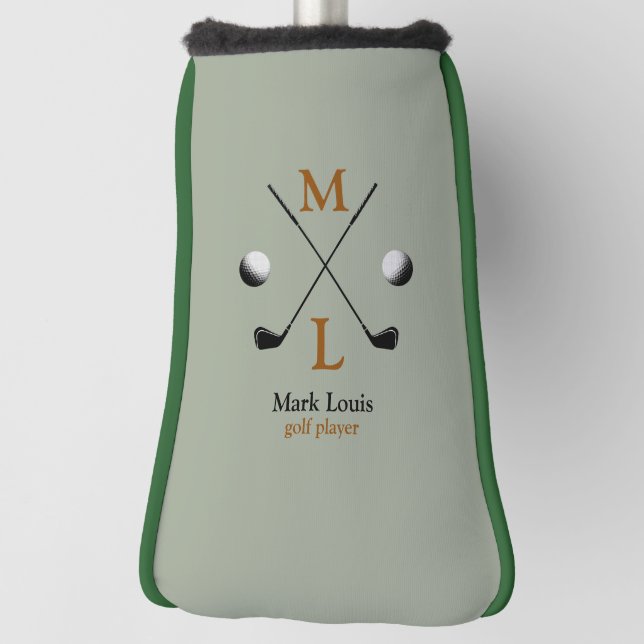 Golfer Golf-Player Personalisiert Golf Headcover (Rotieren 90)