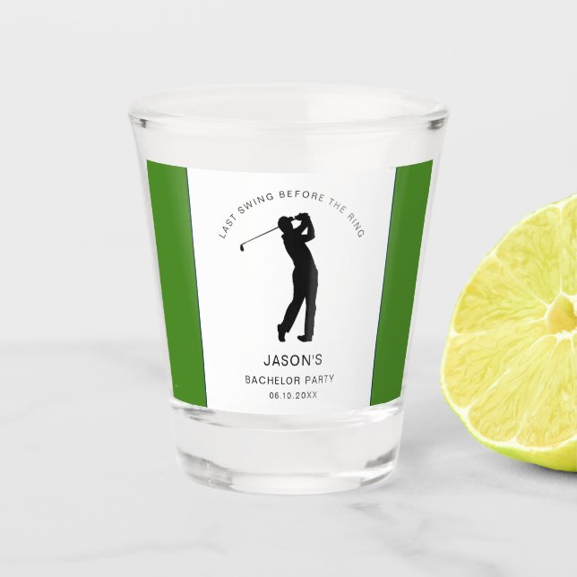 Golfer Golf Themed Bachelor Party favors  Schnapsglas (Vorderseite)
