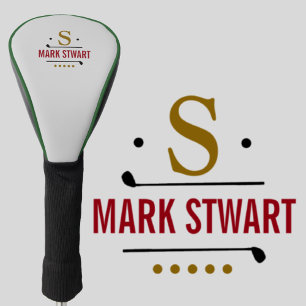 Golfer/Golfer-Monogramm Golf Headcover