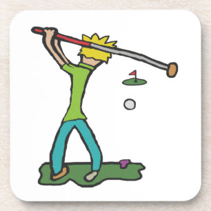 Golfer Golfing Getränkeuntersetzer