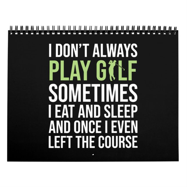 Golfer Golfliebhaber kommen auf ihre Kosten Kalender (Titelbild)