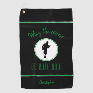 Golfer Golfplatz Schwarz Funny Funny Modernes Mit Golfhandtuch