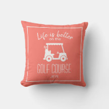 Golfer Golfplatz Zitat Leben ist besser Korallen