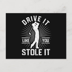 Golfer Golfspiel Lover fahren Sie wie Sie Postkarte