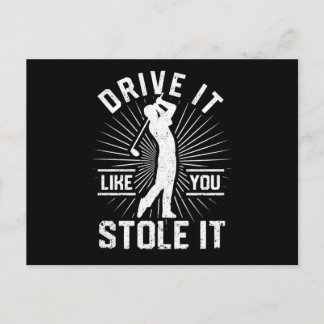 Golfer Golfspiel Lover fahren Sie wie Sie Postkarte