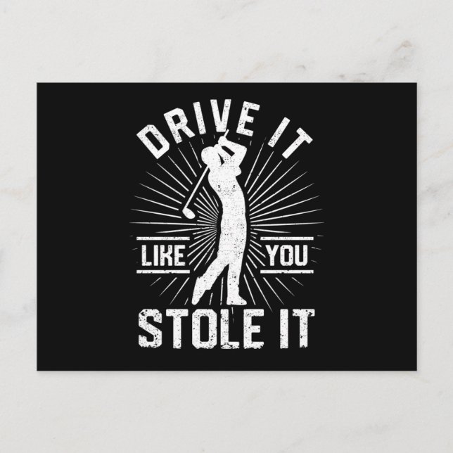 Golfer Golfspiel Lover fahren Sie wie Sie Postkarte (Vorderseite)