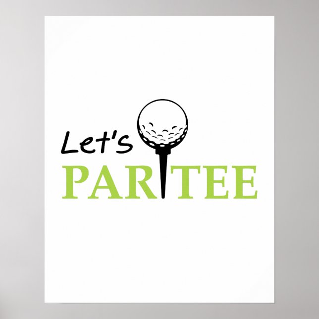 Golfer Golfspielen Golf Par Golf Funny Party Poster (Vorne)