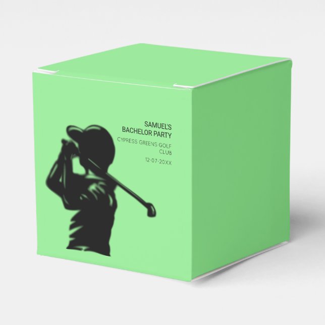 Golfer-Golftrip Bachelor Party minimal Geschenkschachtel (Vorderseite)