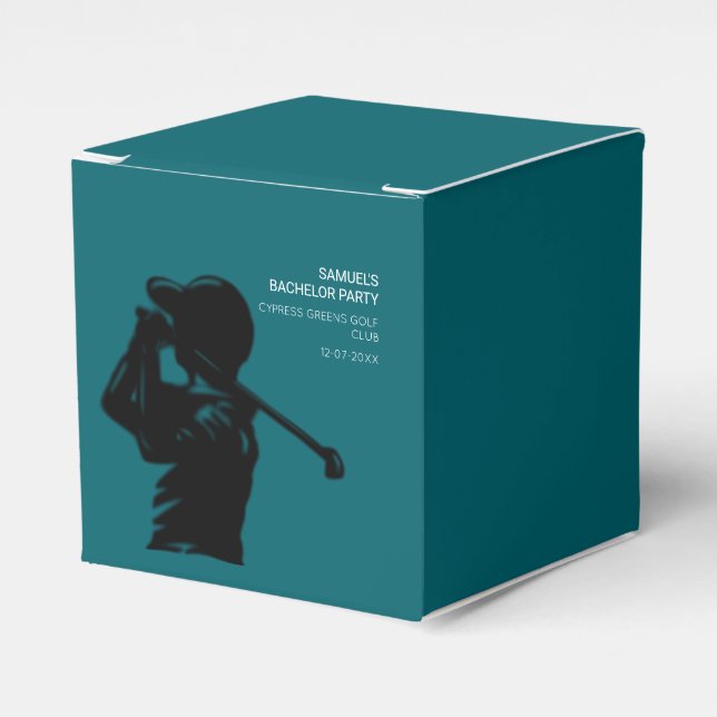 Golfer-Golftrip Bachelor Party minimal Geschenkschachtel (Vorderseite)