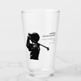 Golfer-Golftrip Bachelor Party minimal Glas