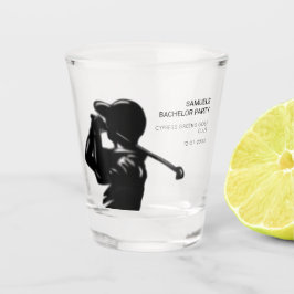 Golfer-Golftrip Bachelor Party minimal Schnapsglas
