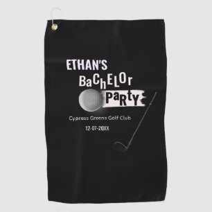 Golfer Groom Bachelor Party Classic White Black Golfhandtuch