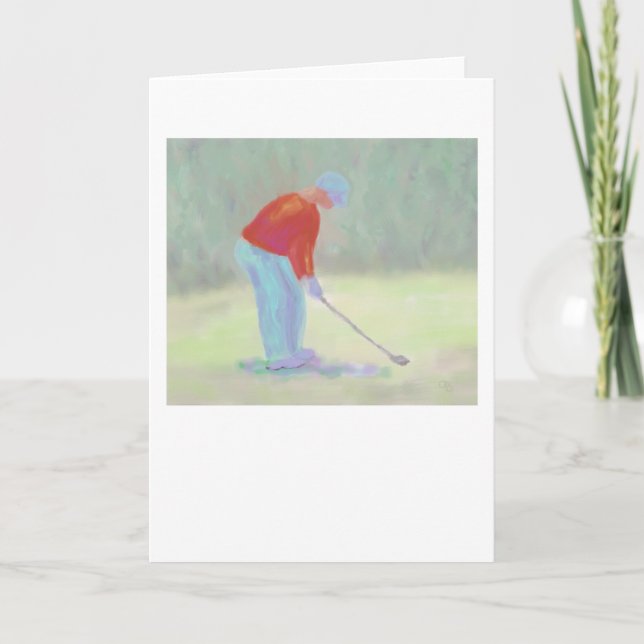 Golfer, Grußkarte Karte (Vorderseite)