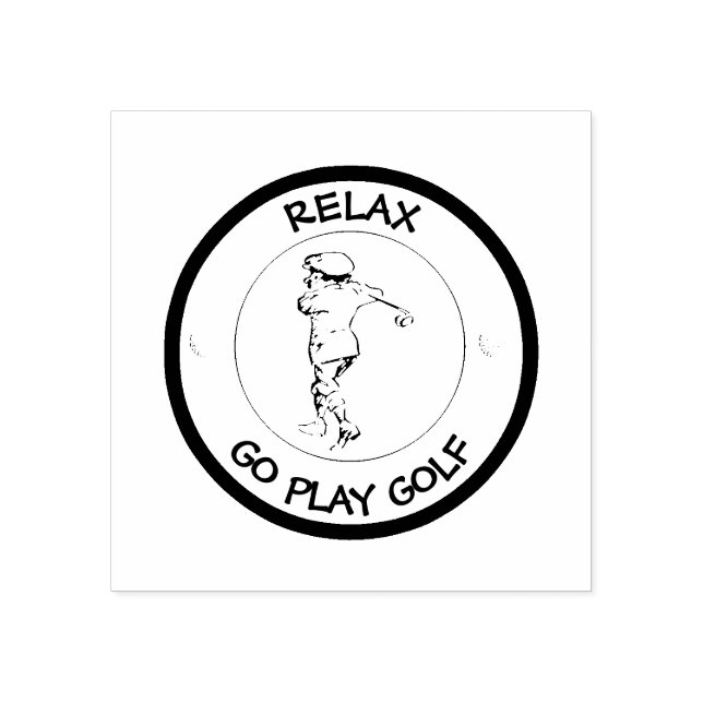 Golfer Gummistempel (Prägung)