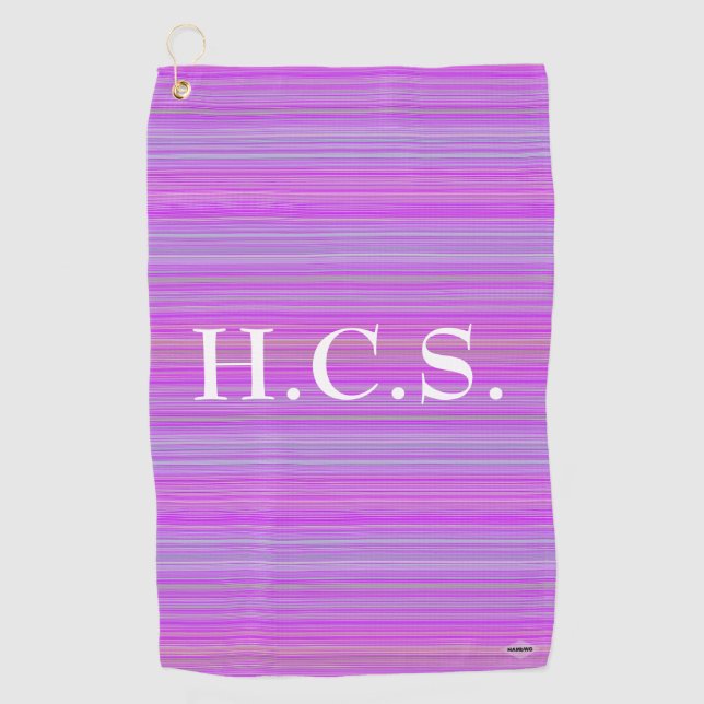 Golfer Handtuchgewebt mit Streifen HAMbyWG Golfhandtuch (Vorderseite)