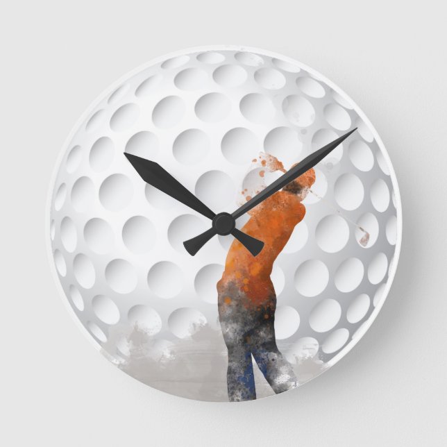 GOLFER - Horloge murale (Recto)