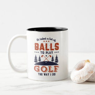 Golfer im Südtessin Golfer Golf spielen Zweifarbige Tasse