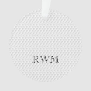 Golfer INITIALS Golf Memorial Orament Ball