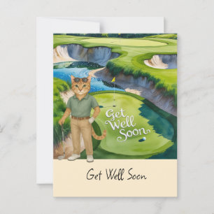 Golfer ist Golfer für Katzenliebhaber, um bald wie Postkarte