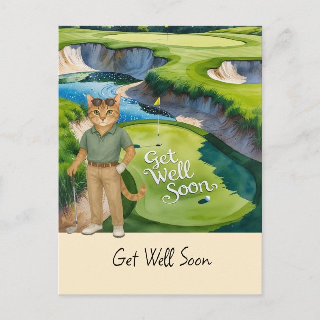 Golfer ist Golfer für Katzenliebhaber, um bald wie Postkarte (Vorderseite)